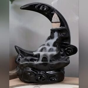 1pc Handcrafted Resin Moon Backflow Incense Holder